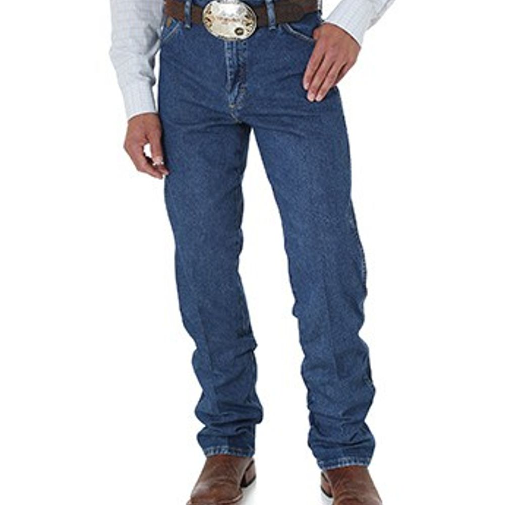 Wrangler, Men's George Strait Cowboy Cut Original Fit Jean in Heavyweight Stone Denim, 13MGSHD