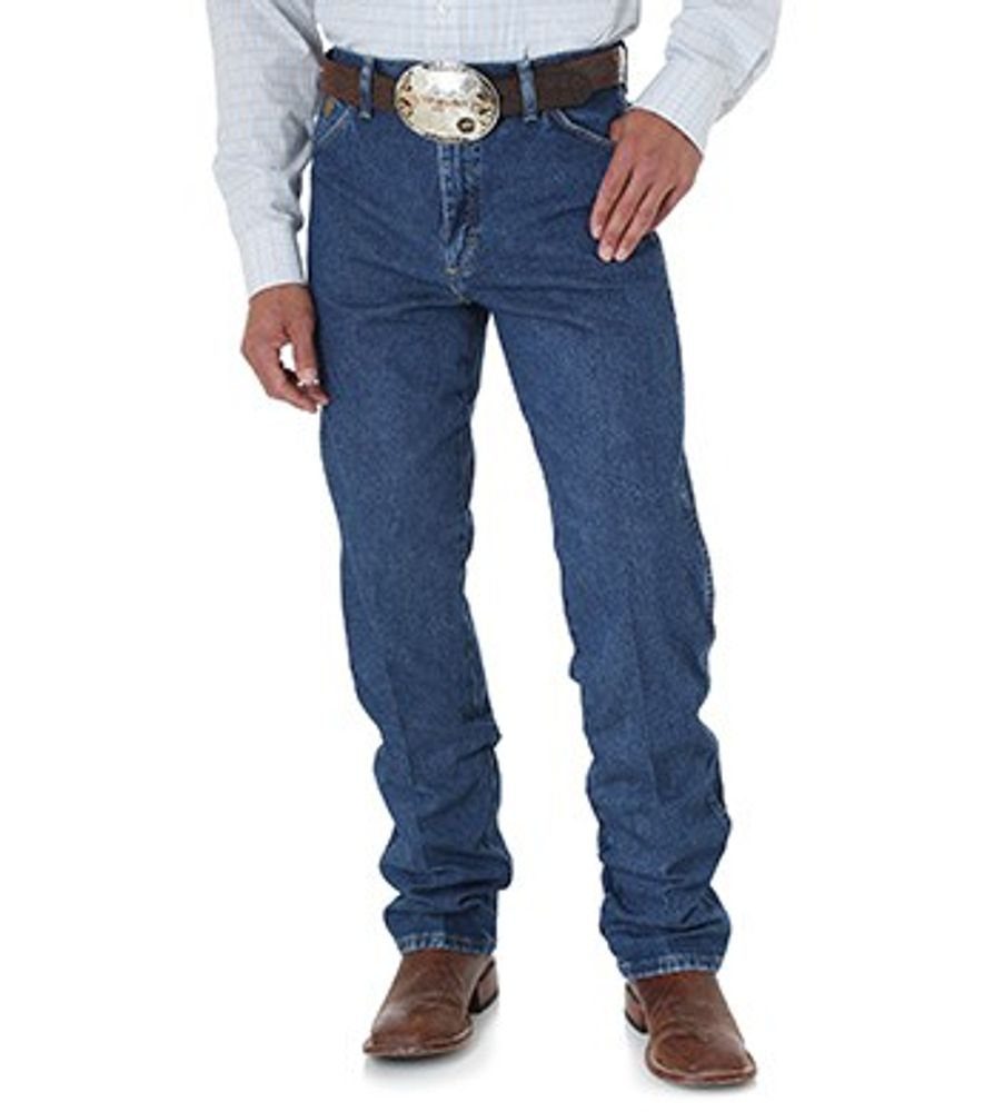 Wrangler, Men's George Strait Cowboy Cut Original Fit Jean in Heavyweight Stone Denim, 13MGSHD