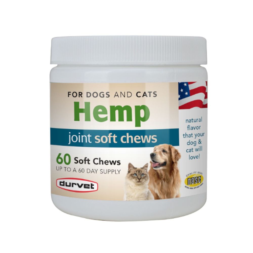 Durvet, Hemp Joint Soft Chews, 60 ct