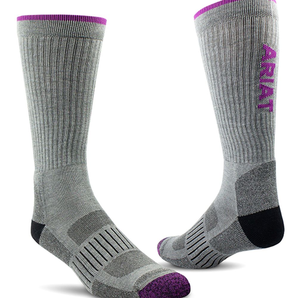Ariat High Performance Crew Tek Work Sock 2 Pair Pack, AR2909
