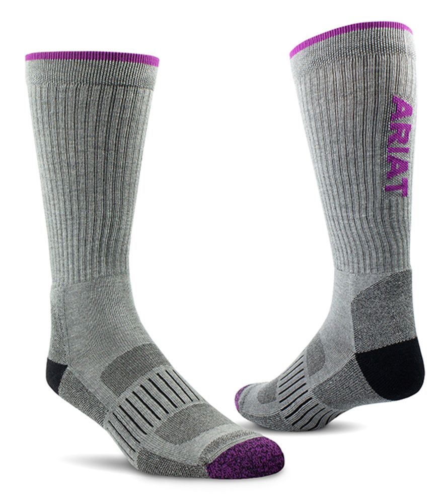 Ariat High Performance Crew Tek Work Sock 2 Pair Pack, AR2909