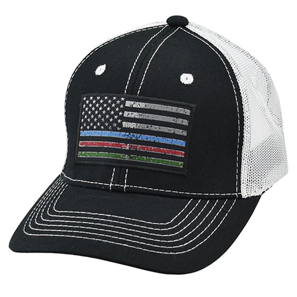 Justin, Men's Front Line Patch Black Mesh-Back Ball Cap, JCBC514