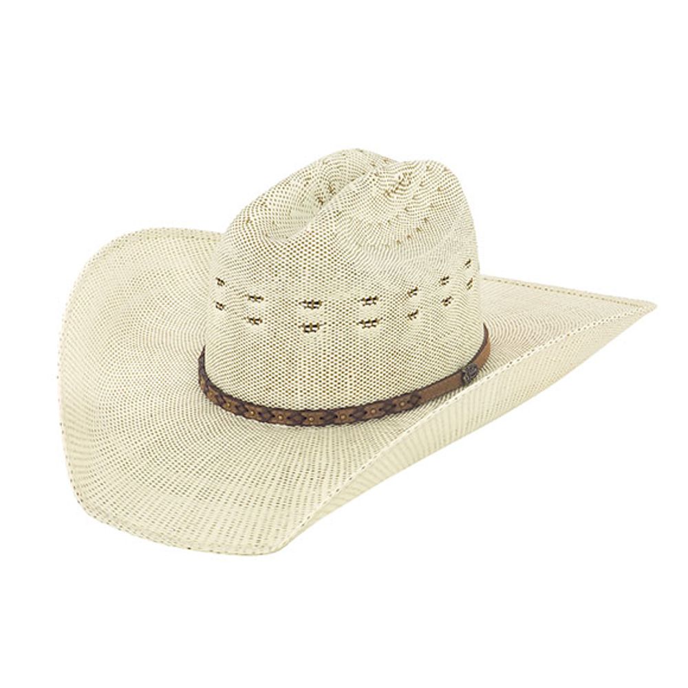 Justin, Men's Bent Rail Blaine Cattleman Ivory Bangora Straw Hat, JS4456BLNE