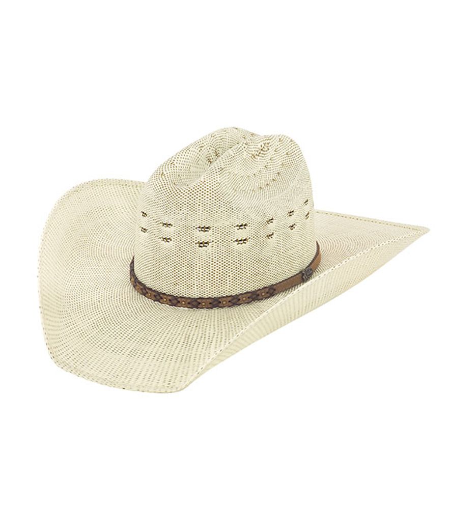 Justin, Men's Bent Rail Blaine Cattleman Ivory Bangora Straw Hat, JS4456BLNE
