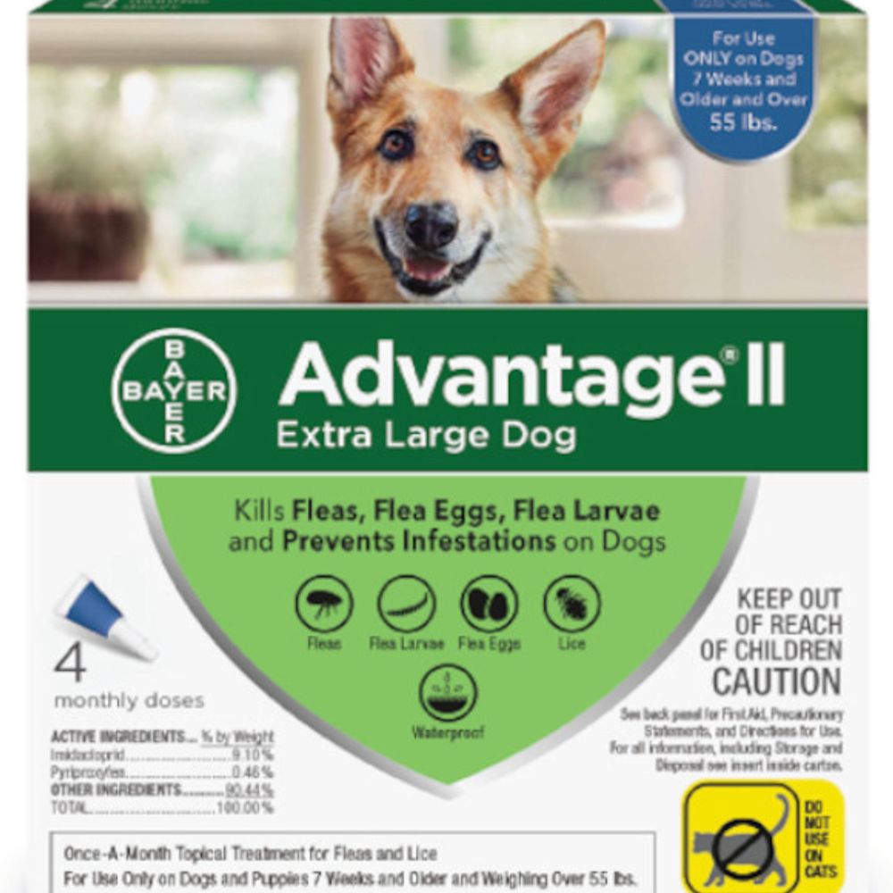 Advantage, II Extra Large Dog, 4 pack