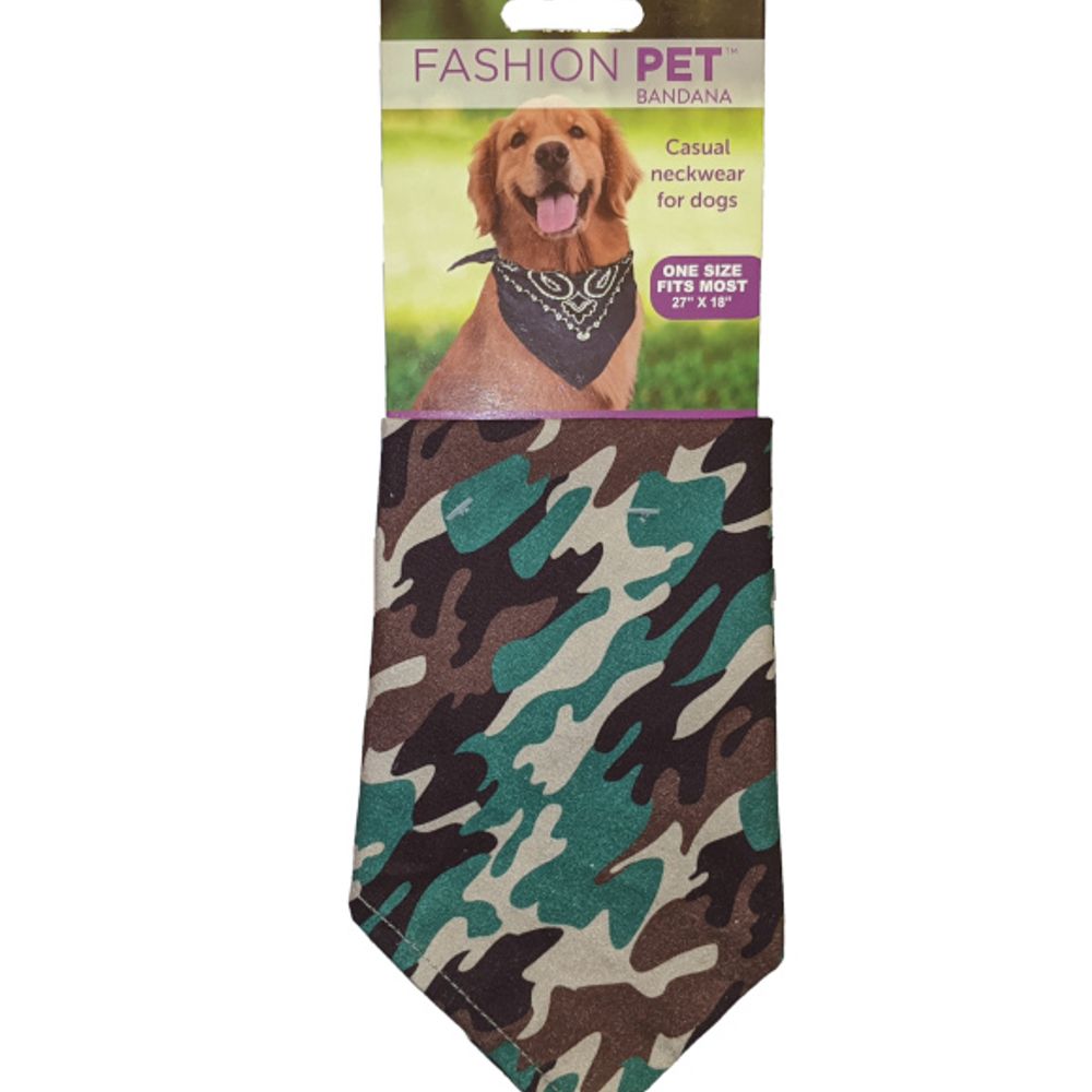 Fashion Pet, Green Camo Bandana