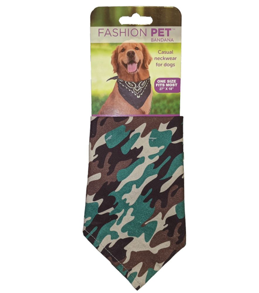 Fashion Pet, Green Camo Bandana