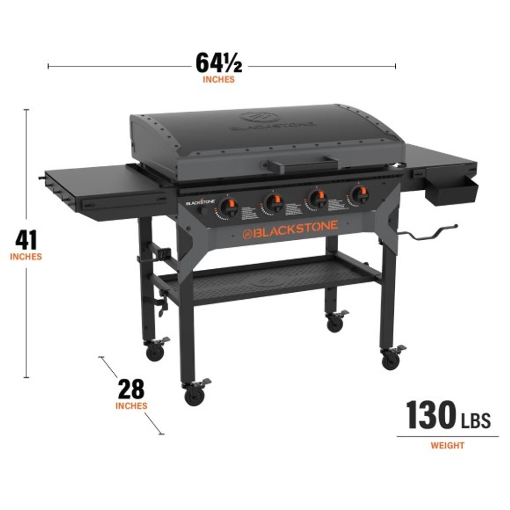 Blackstone, Iron Forged 36" 4-Burner Griddle with Hood