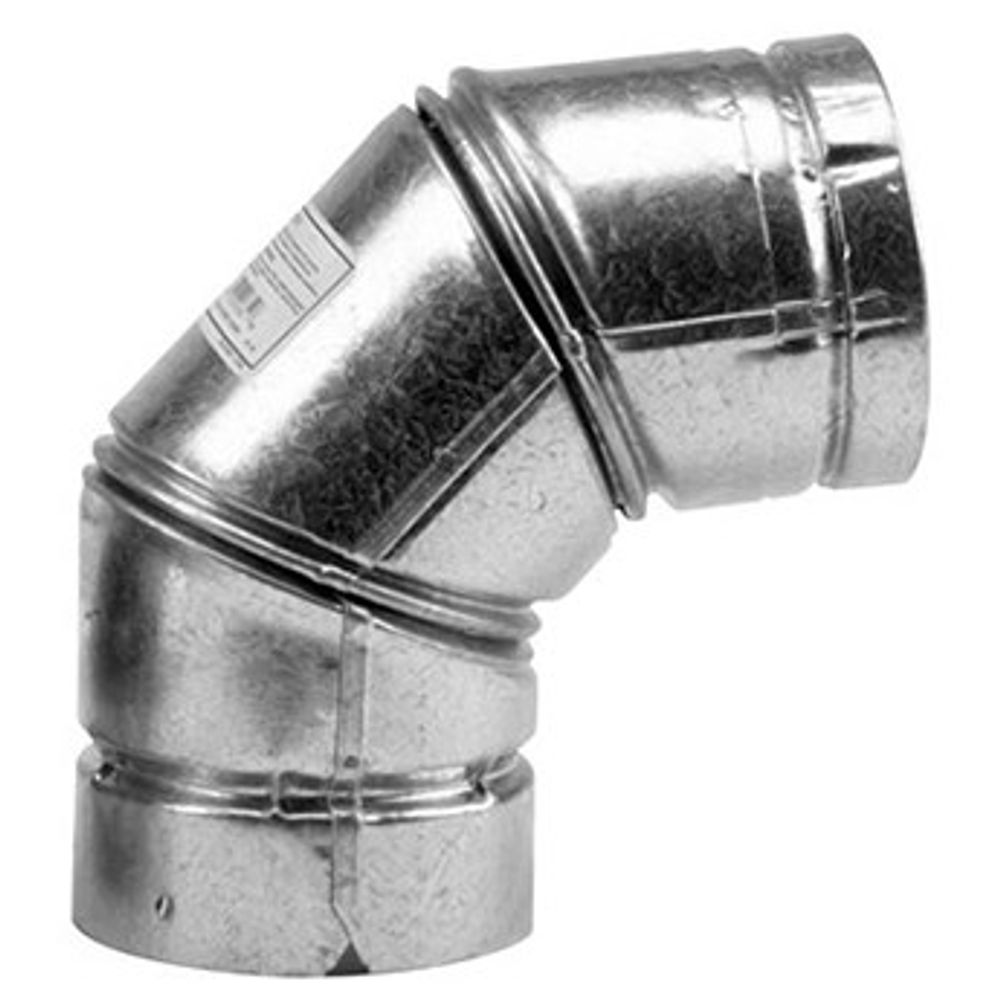 Pellet Stove Elbow, 90 Degrees, Type L, 4 in.