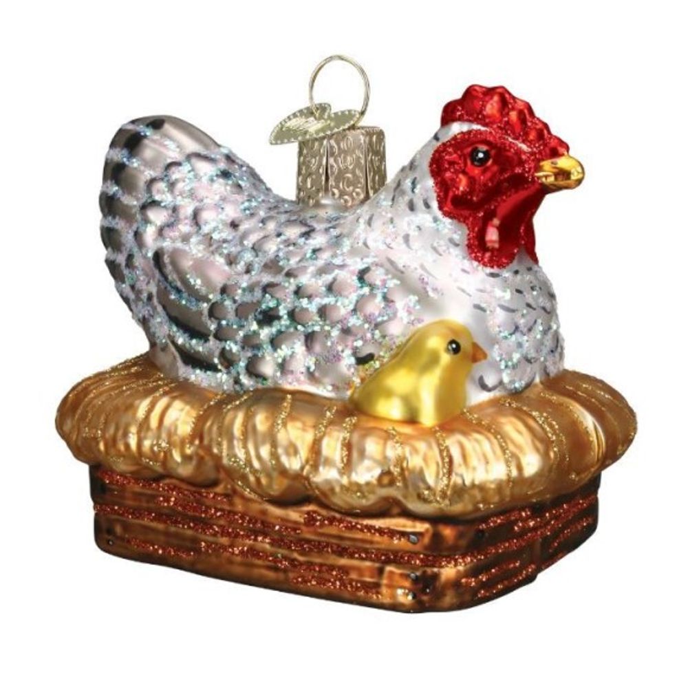Old World Christmas, Hen On Nest Ornament