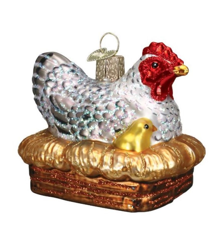 Old World Christmas, Hen On Nest Ornament