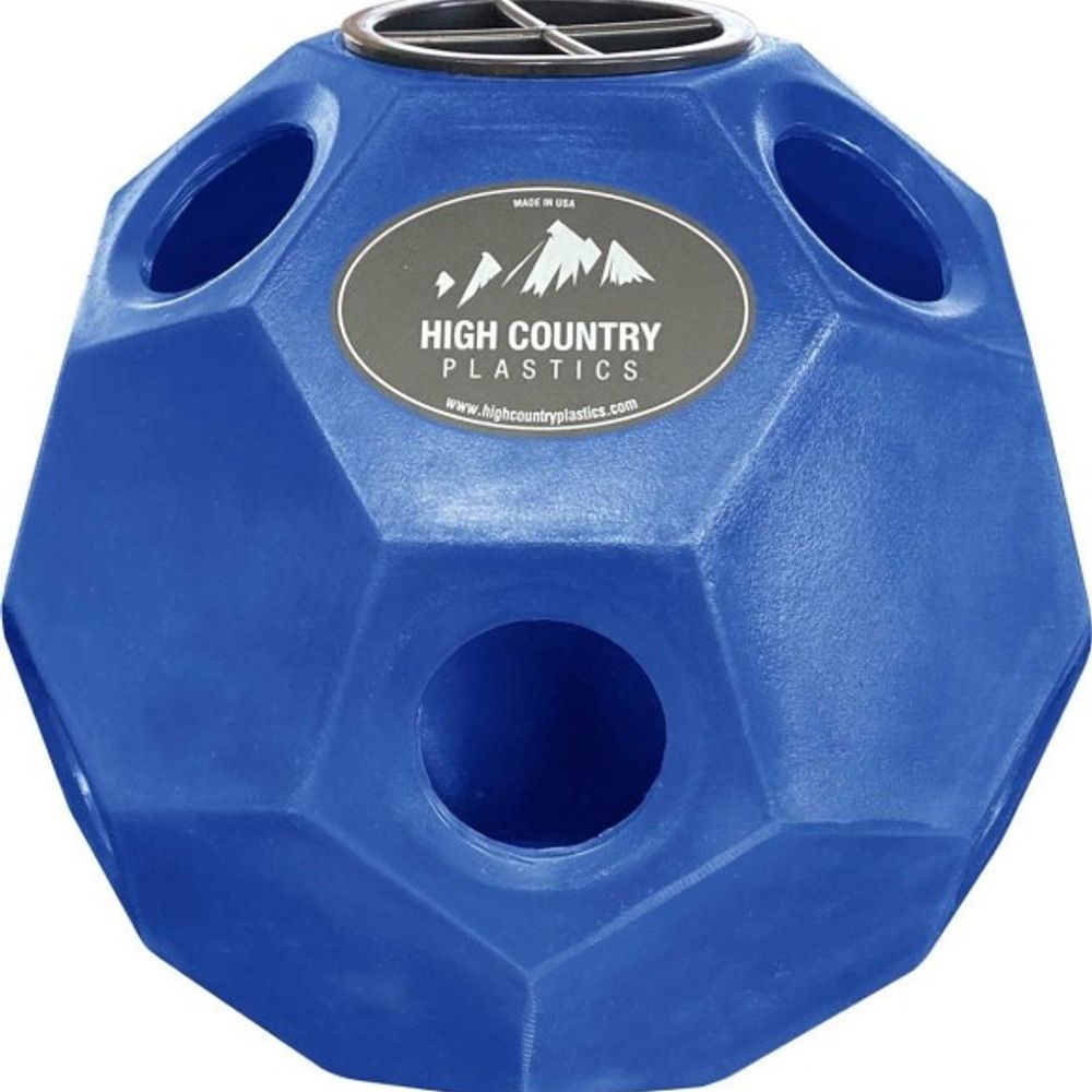 High Country Plastics, Hay Ball Feeder 16" Blue