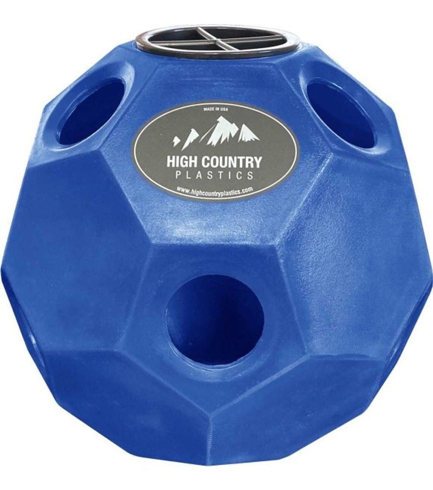 High Country Plastics, Hay Ball Feeder 16" Blue