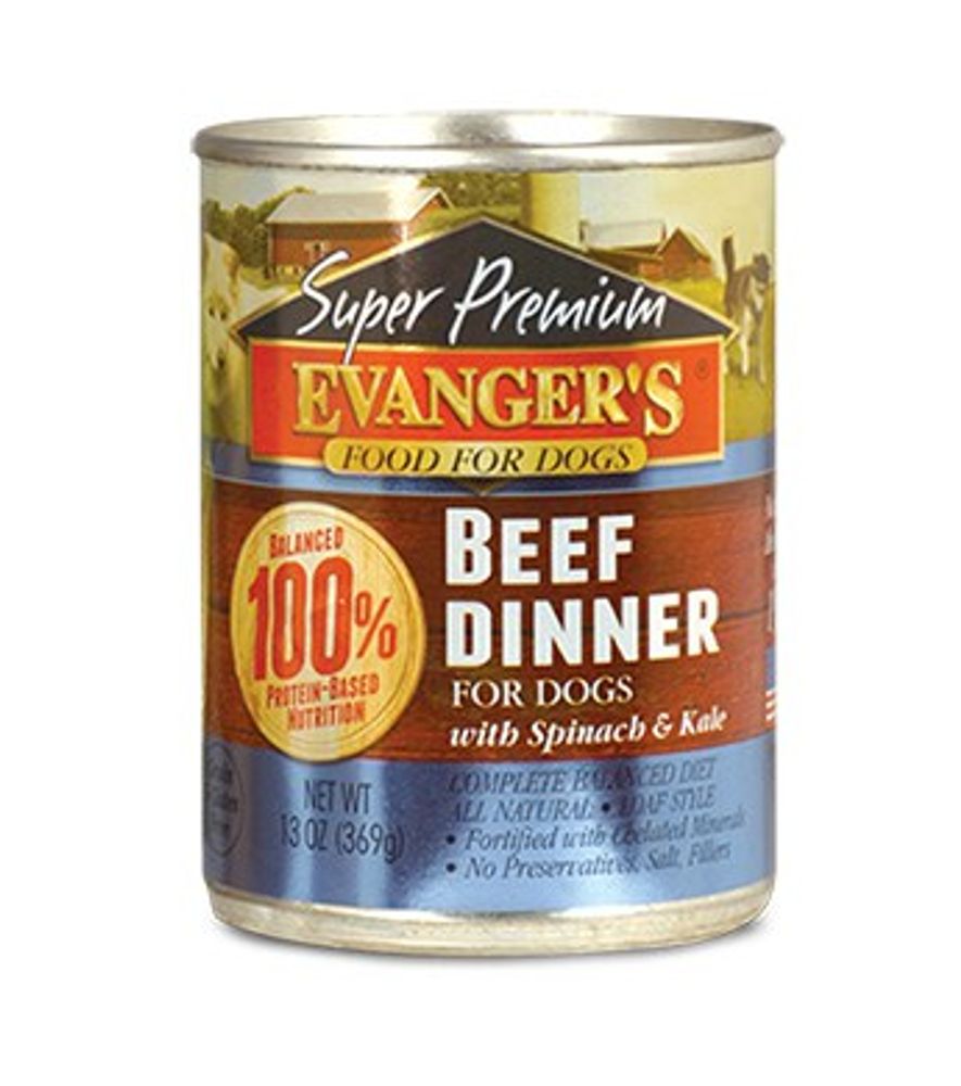 Evanger's, Super Premium Beef Dinner Dog Food, 12.8 oz
