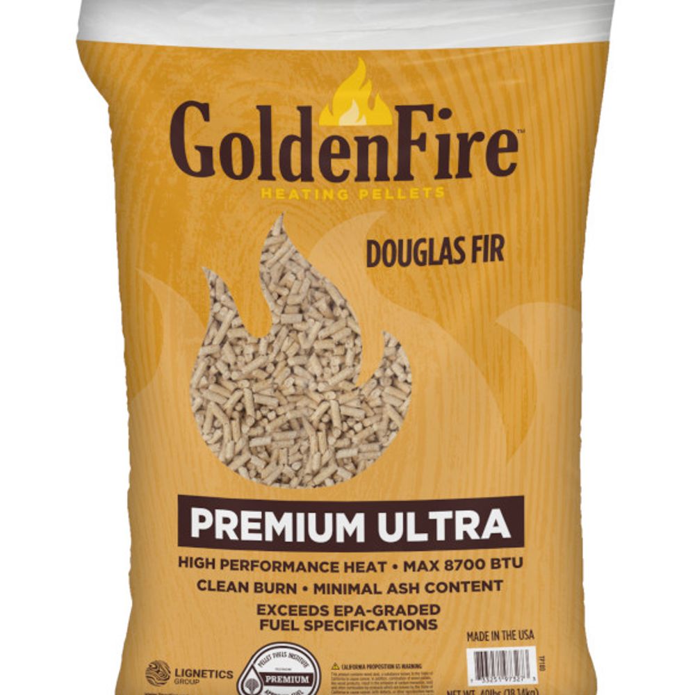 Golden Fire, Wood Fuel Pellets, 40 lb