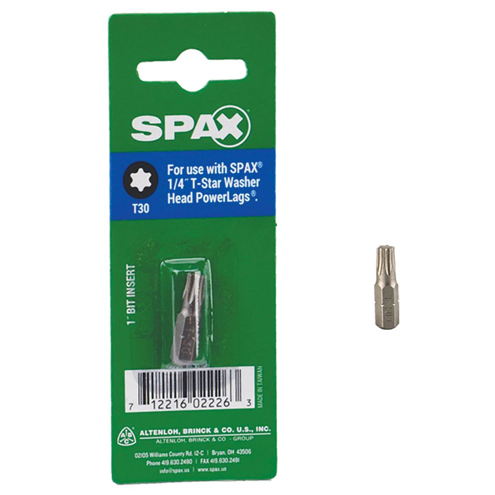 SPAX, T 30 x 1" Driver Bit, 2015393