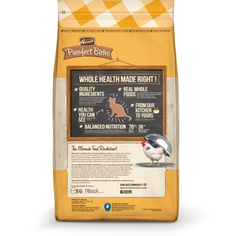 Merrick, Purrfect Bistro Grain Free Real Chicken & Sweet Potato Recipe Cat Food, 4 lb