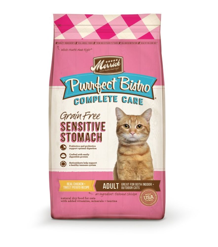 Merrick, Purrfect Bistro Grain Free Complete Care Sensitive Stomach, 4 lb