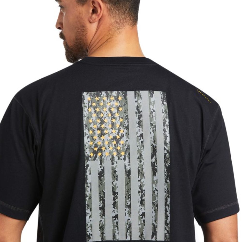 Ariat, Men's Rebar Workman Reflective Flag Graphic T-Shirt, 10039176