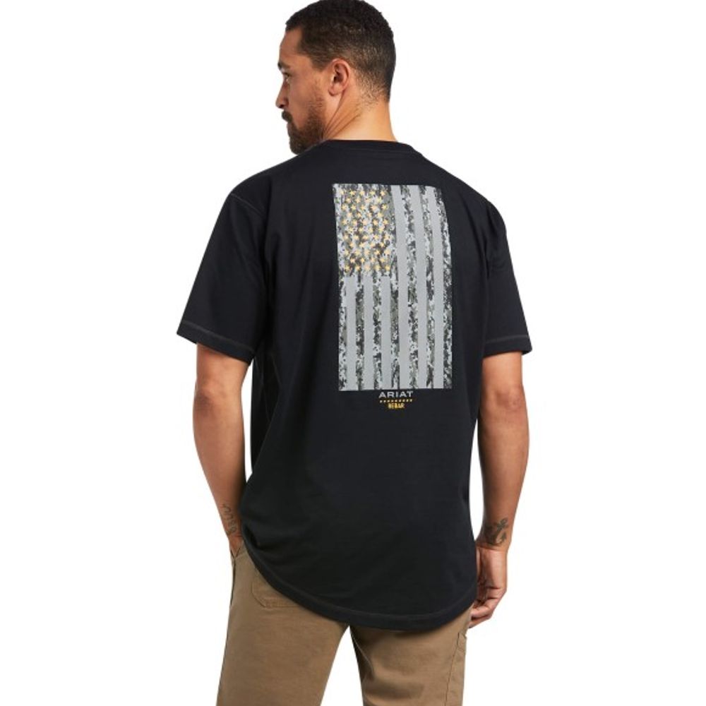 Ariat, Men's Rebar Workman Reflective Flag Graphic T-Shirt, 10039176