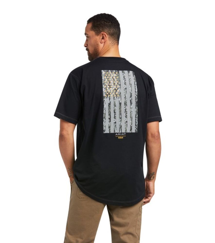 Ariat, Men's Rebar Workman Reflective Flag Graphic T-Shirt, 10039176