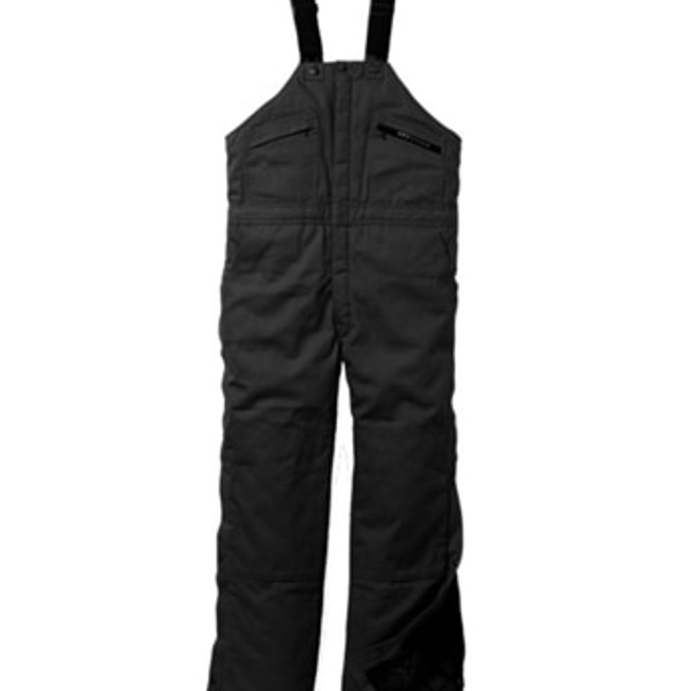 Key, Men's Black Insulated Duck Bib Overall, 275.01