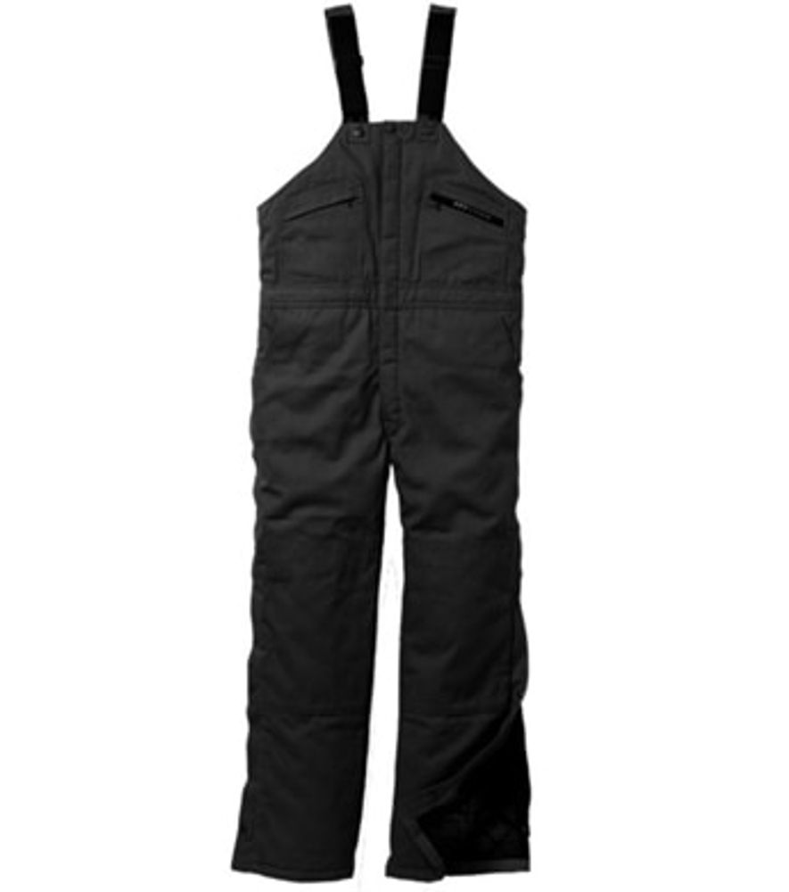 Key, Men's Black Insulated Duck Bib Overall, 275.01