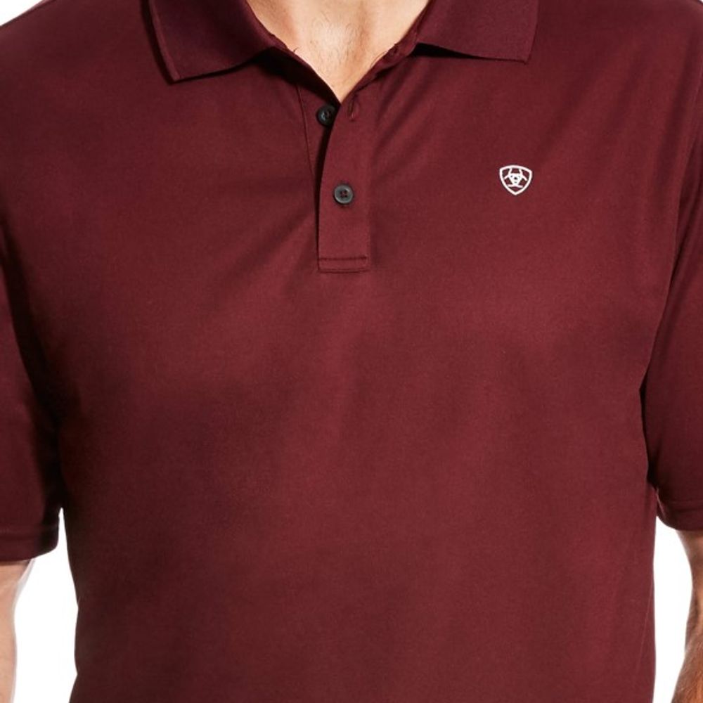 Ariat, Men's Maroon TEK Polo, 10022856