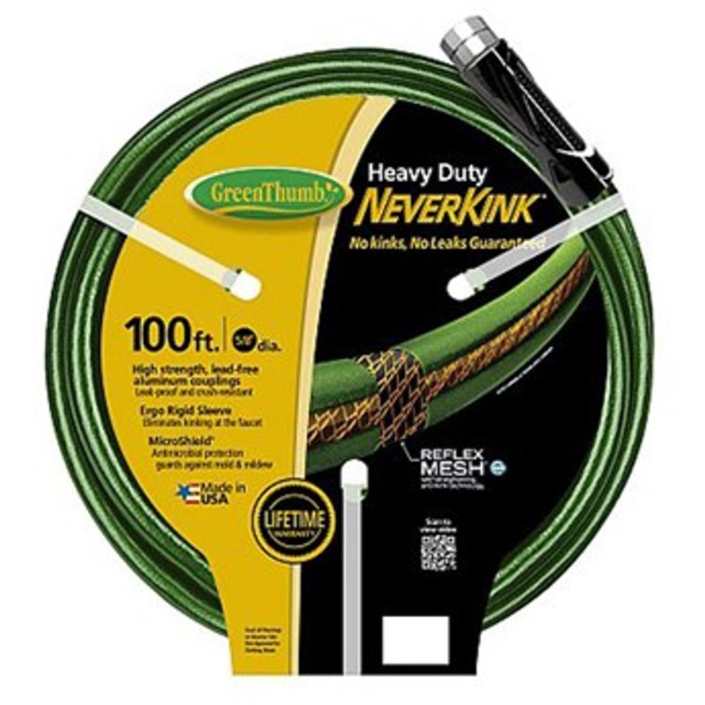 Green Thumb, NeverKink Garden Hose, Heavy-Duty, 5/8" x 100 ft.
