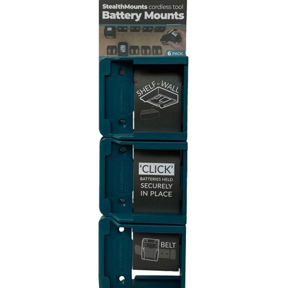 Makita, 6 Pack 18V Battery Mount, BM-MK18-BLU-6
