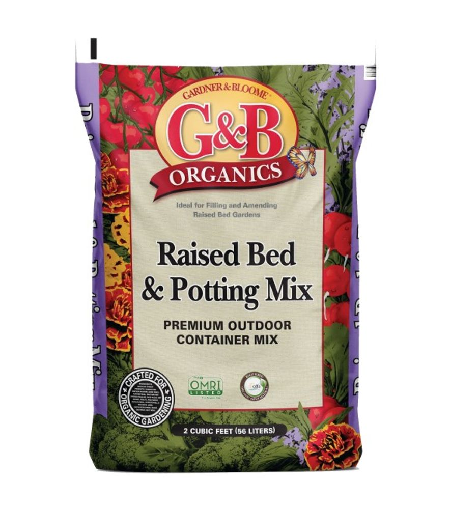 G&B Organics, Raised Bed Potting Mix, 2 cu ft