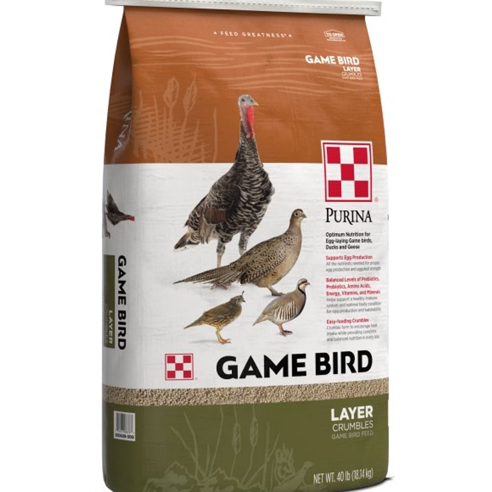 Purina, Game Bird Layer Crumble, 40 lb
