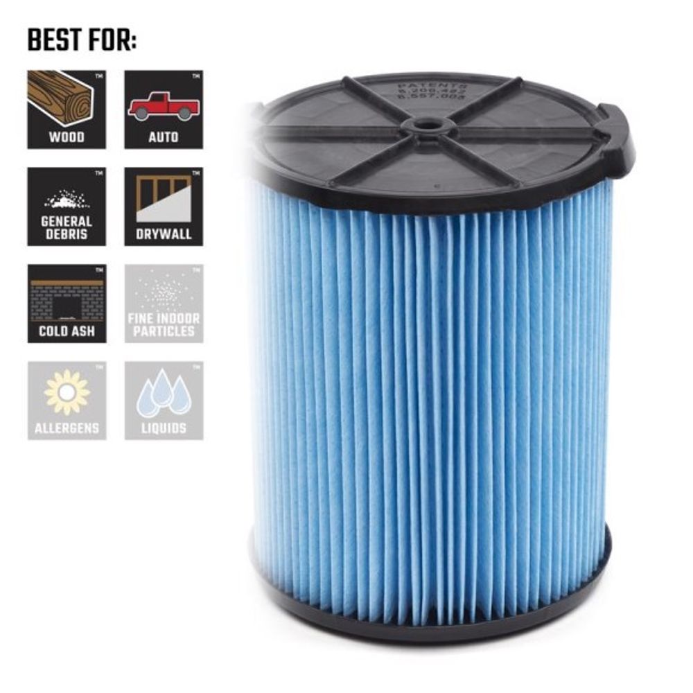 Craftsman, 6.75" Fine Dust Wet/Dry Vac Cartridge Filter, 2360287