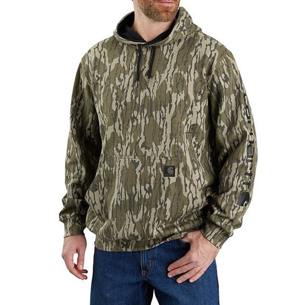 Carhartt, Men's Loose Fit Midweight Camo Logo Sleeve Graphic Sweatshirt,  105484-G47