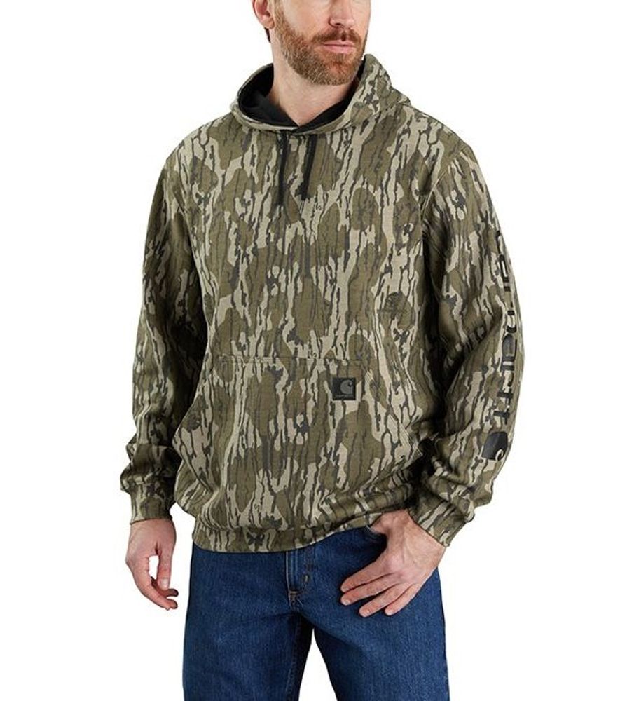 Carhartt, Men's Loose Fit Midweight Camo Logo Sleeve Graphic Sweatshirt, 105484-G47