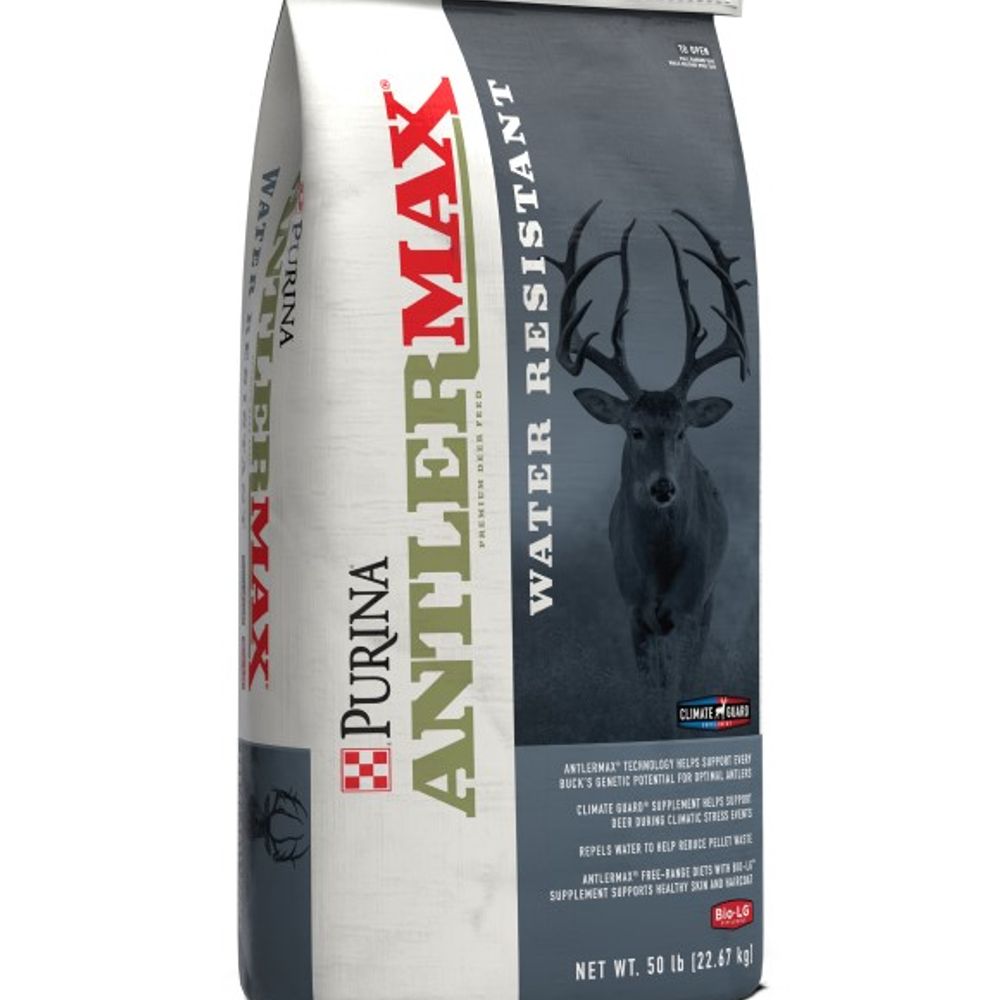 Purina, Antlermax Water Shield Deer 16 Pellets with Climate Guard & Bio-LG, 50 lb