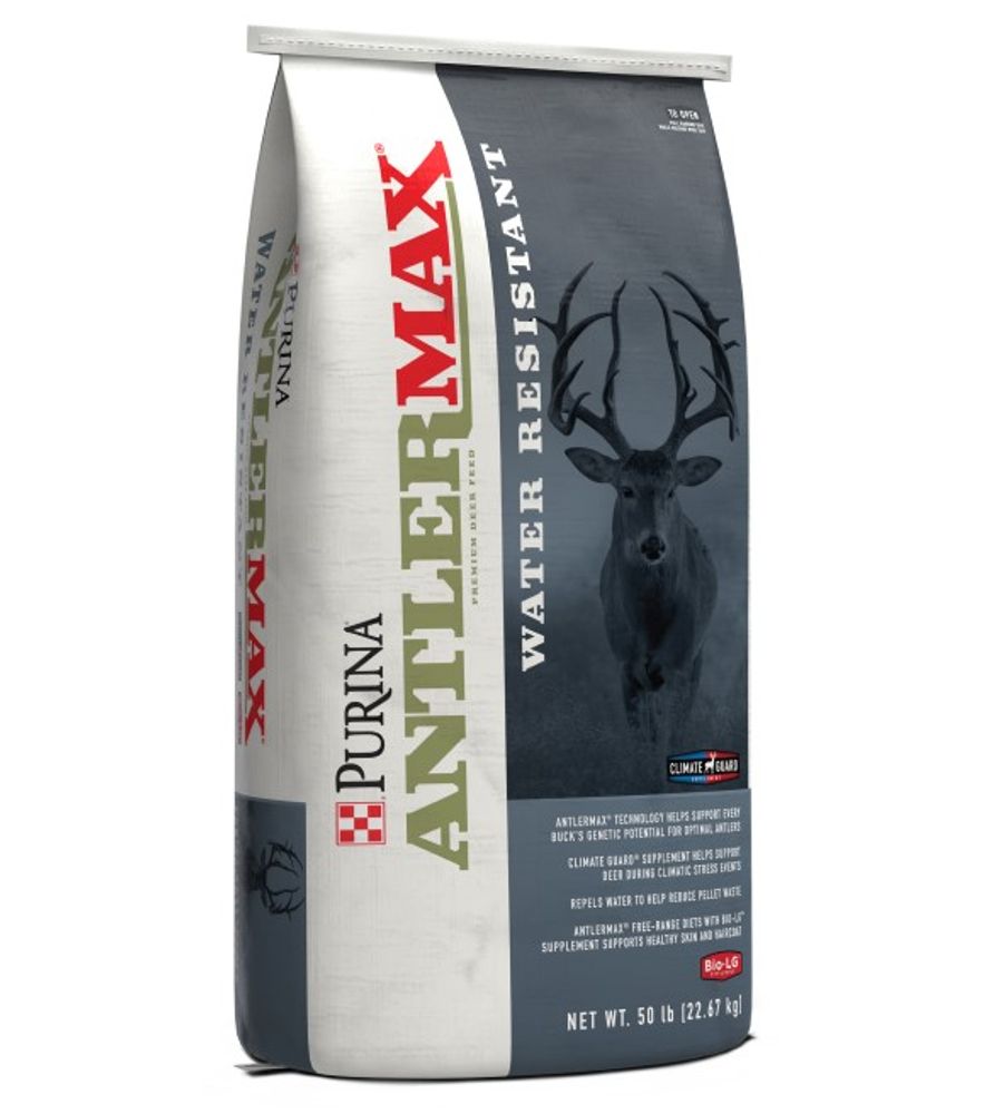 Purina, Antlermax Water Shield Deer 16 Pellets with Climate Guard & Bio-LG, 50 lb