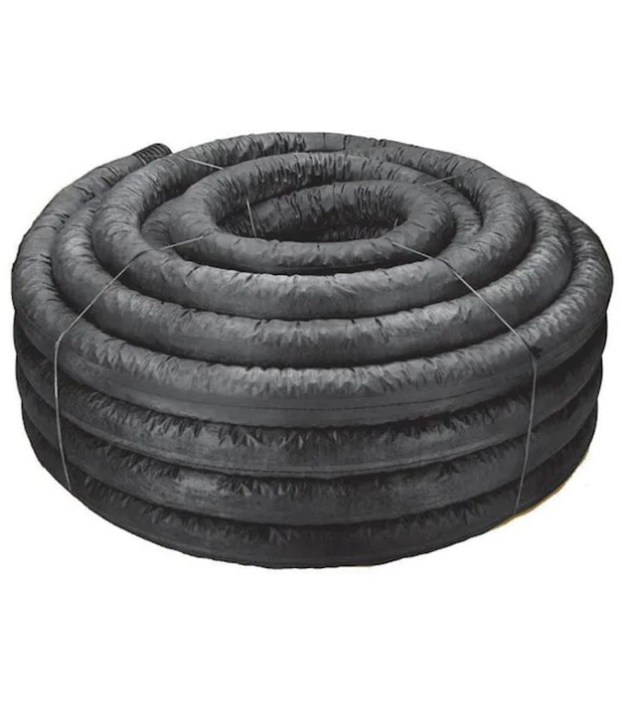 ADS, 3" x 100 ft. Corex Perforated Drain Pipe with Drain Wrap, 03730100BS