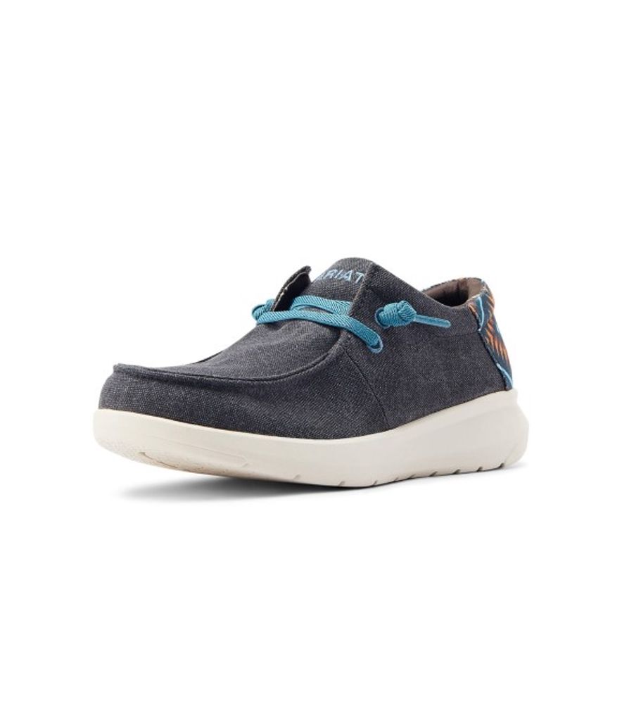 Ariat, Men's Charcoal Blue Aztec Hilo Stretch Lace Shoe, 10044586
