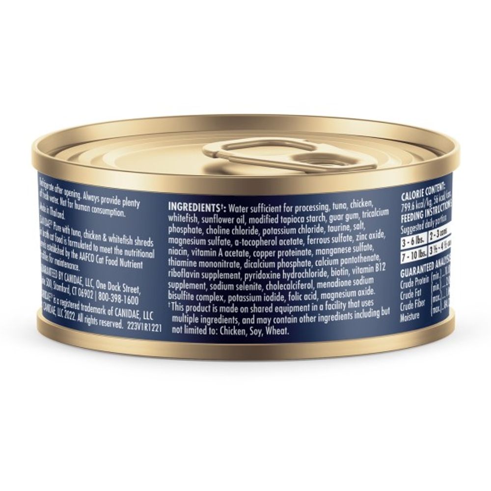 Canidae, Pure Grain Free Tuan Chicken & Whitefish Recipe Cat Food, 2.46 oz