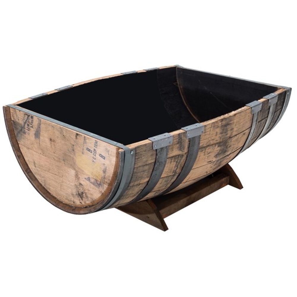 Real Wood Products, Oak Barrel Garden Planter, B110