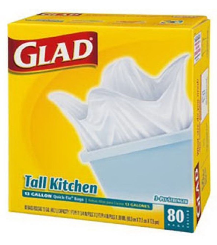 Glad, Tall Kitchen Garbage Bags 13 Gallon, 80 Count
