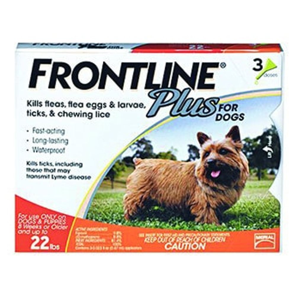 Frontline Plus for Dogs & Puppies, Small 3 pk.