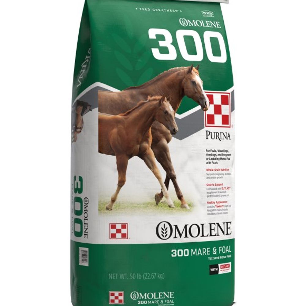 Purina, Omolene 300 Growth Horse Feed, 50 lb