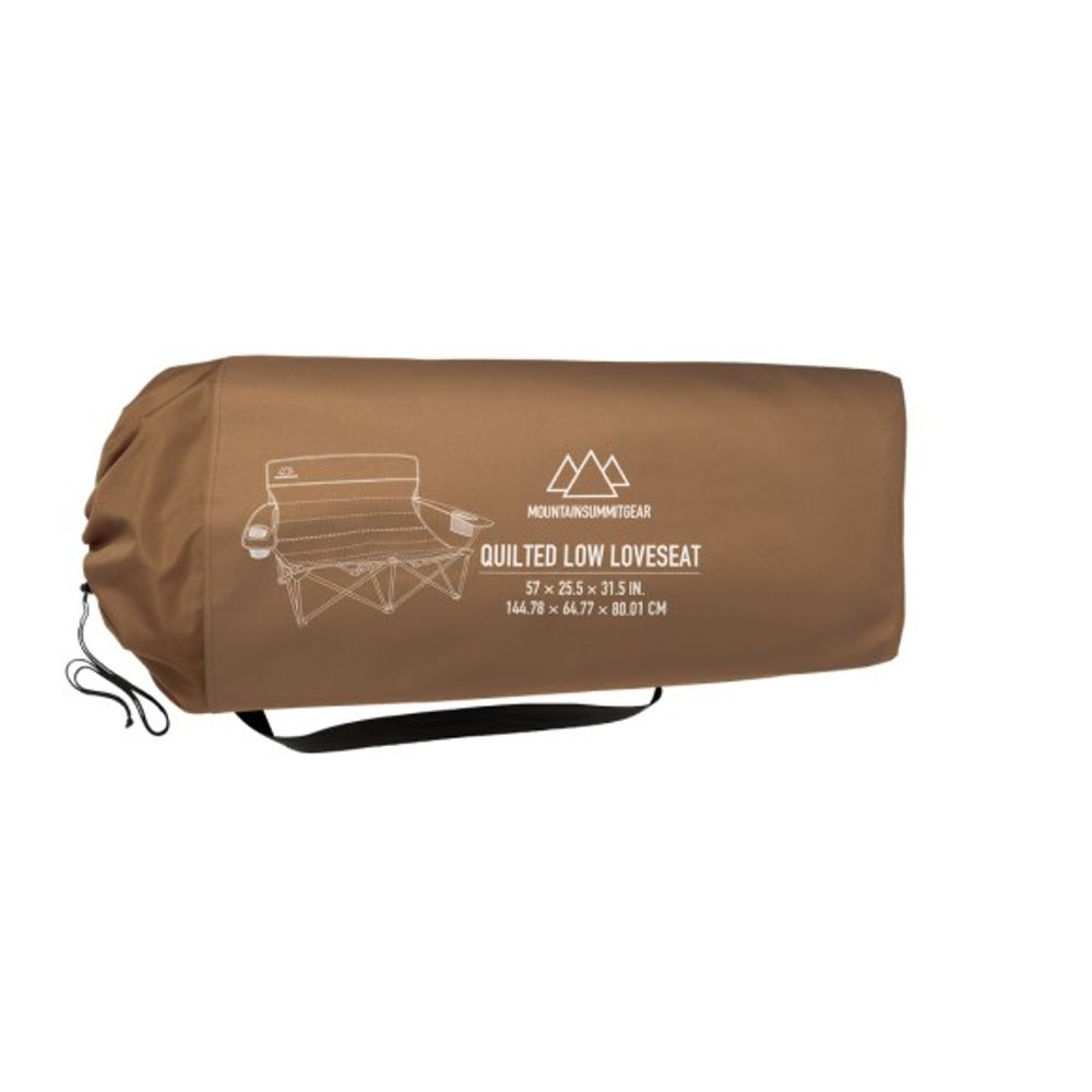 Mountain Summit Gear, Low Folding Love Seat, MSG-QLSL/BRN