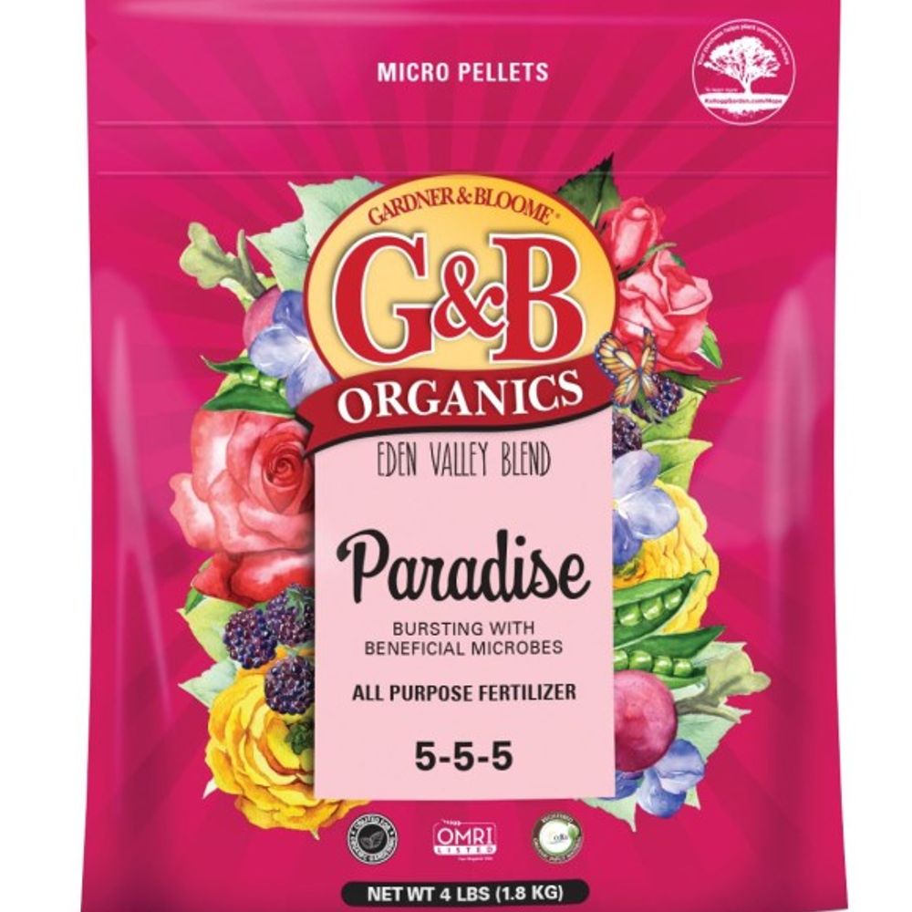 G&B Organics, Paradise 5-5-5 All Purpose Fertilizer, 4 lb