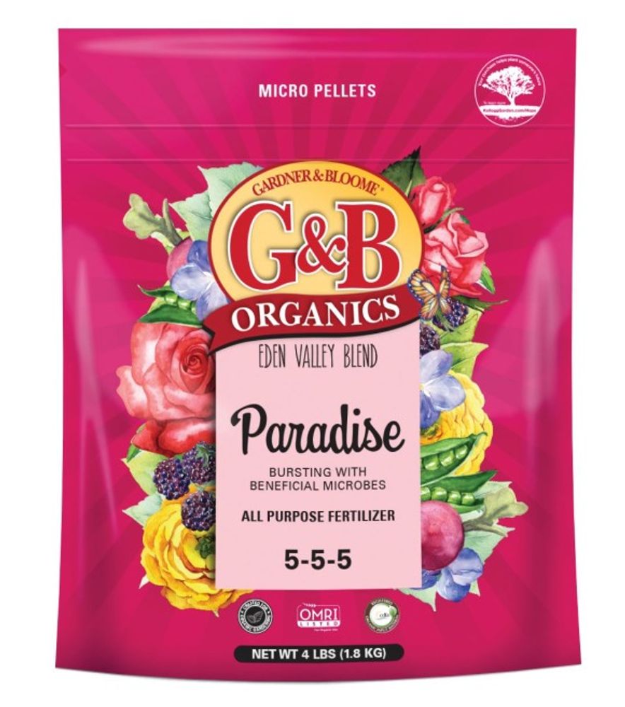 G&B Organics, Paradise 5-5-5 All Purpose Fertilizer, 4 lb