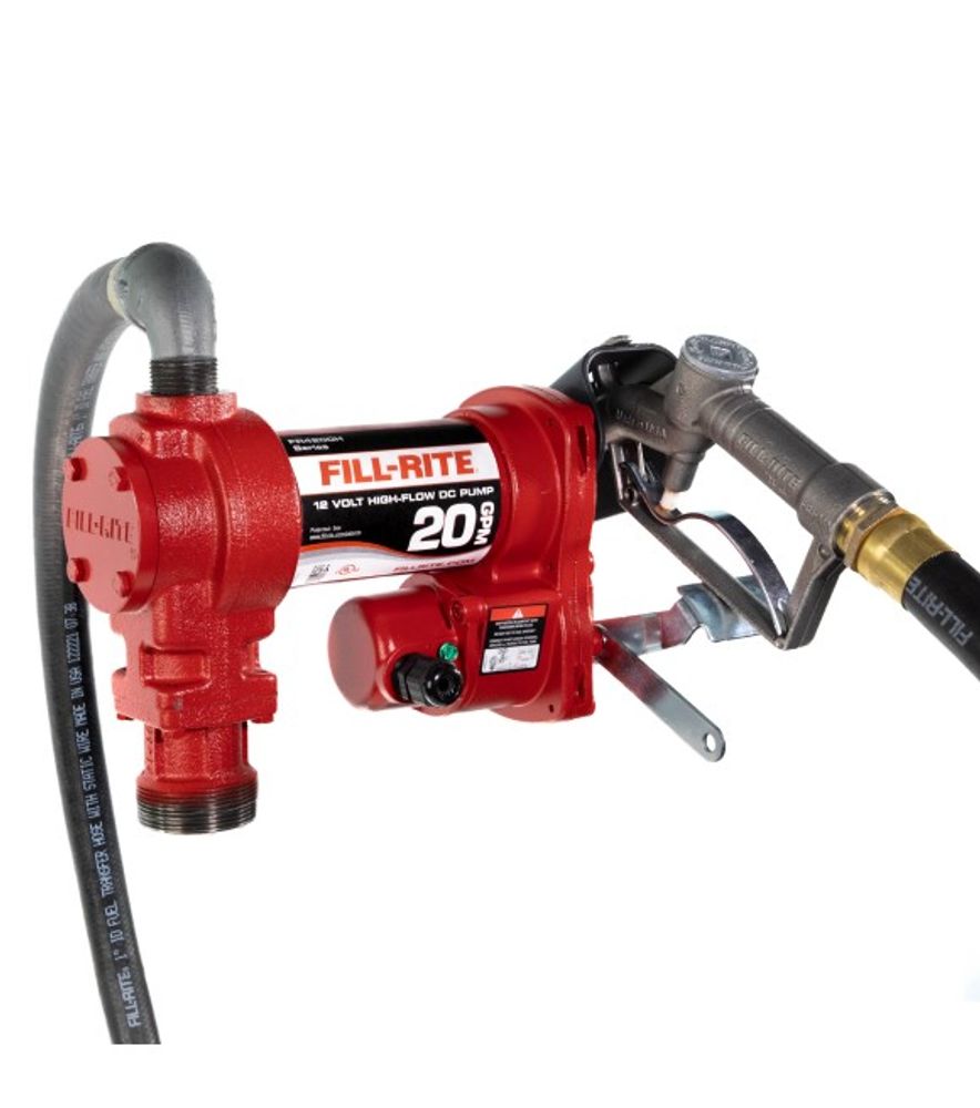 Fill-Rite, 12 Volt DC High Flow Pump Kit with Manual Nozzle