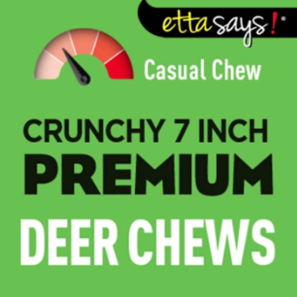 Etta Says!, 7" Premium Crunchy Deer Chew Dog Treat