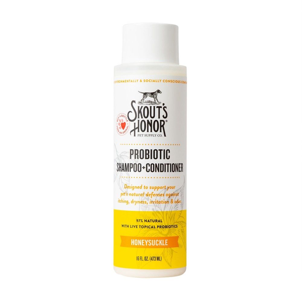 Skout's Honor, Honeysuckle Probiotic Pet Shampoo & Conditioner, 16 oz